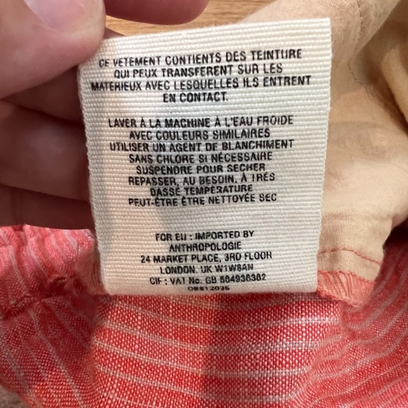 Anthropologie By Anthropologie Beach Comber Linen Embroidered High Rise Shorts - Picture 6 of 6